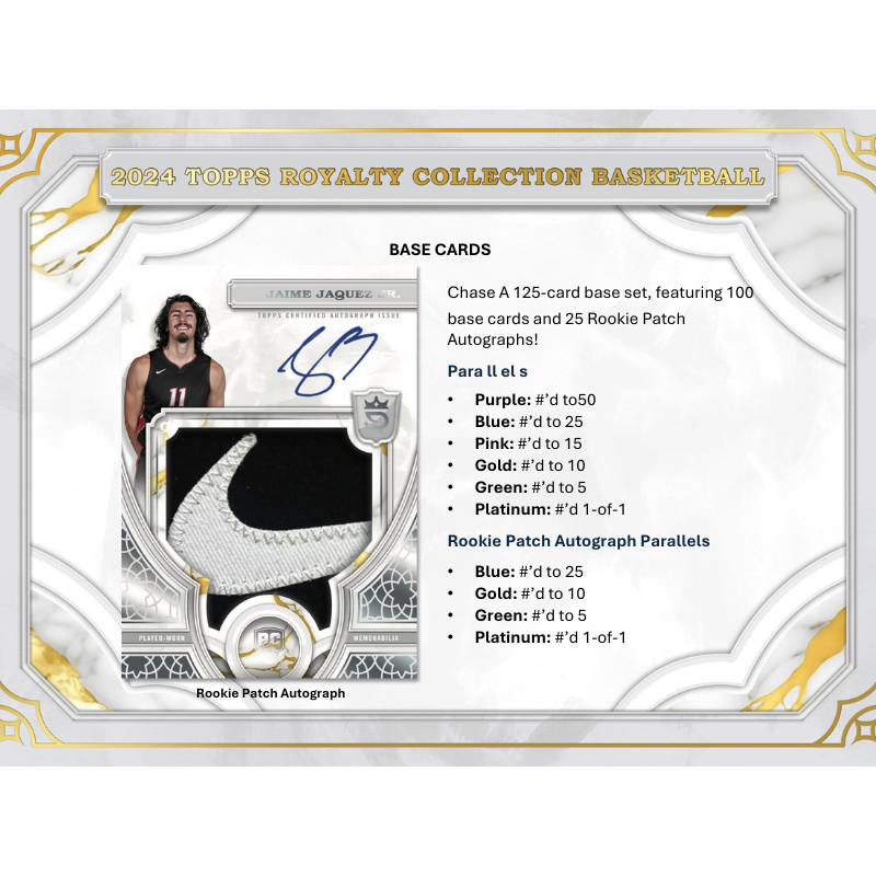 2023/24 Topps Royalty Collection Basketball Hobby Box