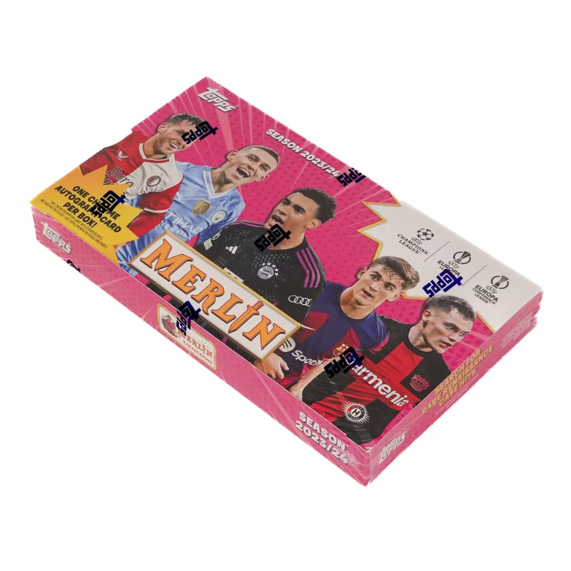 2023/24 Topps UEFA Club Competitions Merlin Chrome Soccer Hobby 12 Box Case