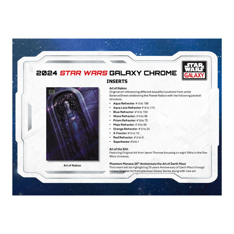 2024 Topps Star Wars Chrome Galaxy Hobby Box