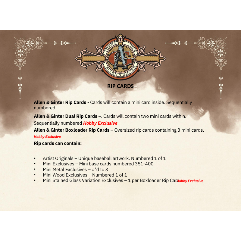 2024 Topps Allen and Ginter Baseball Hobby Box