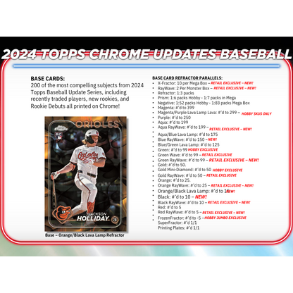 2024 Topps Chrome Update Series Baseball Hobby 6 Box Case
