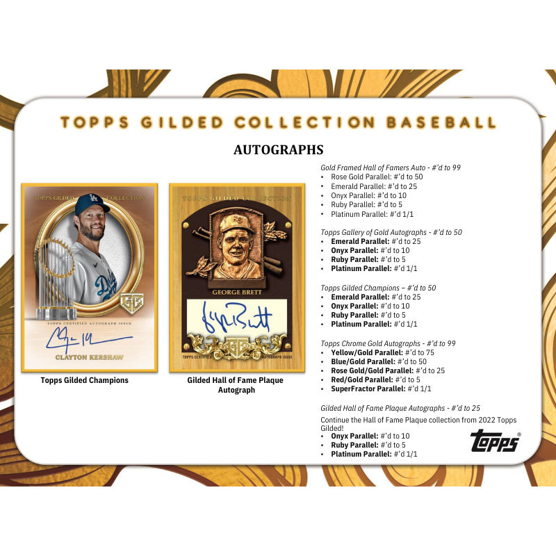 2024 Topps Gilded Collection Baseball Hobby 6 Box Case