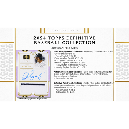 2024 Topps Definitive Baseball Hobby Box