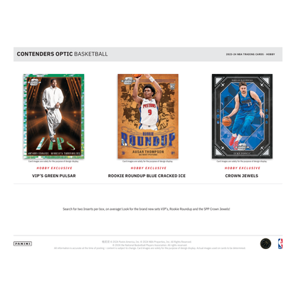 2023/24 Panini Contenders Optic Basketball Hobby 20 Box Case