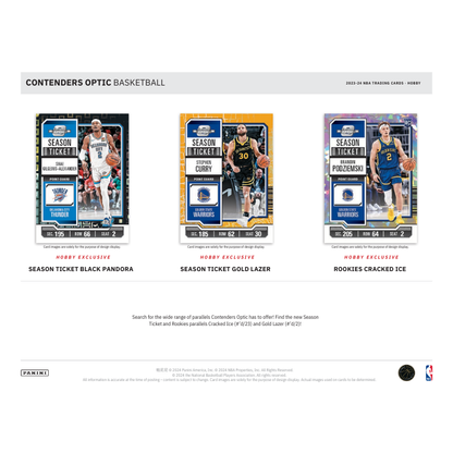 2023/24 Panini Contenders Optic Basketball Hobby 20 Box Case