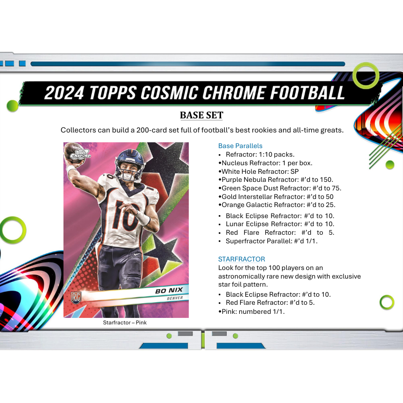 2024 Topps Cosmic Chrome Football Hobby Box