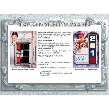 2025 Topps Sterling Baseball Hobby 4 Box Case