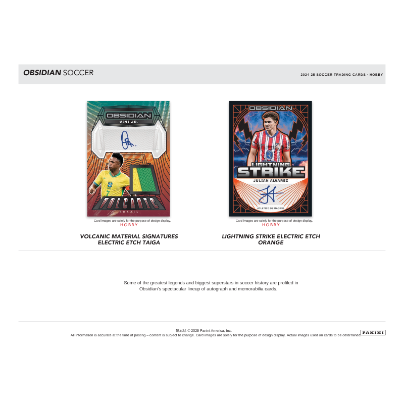 2024/25 Panini Obsidian Soccer Hobby 12 Box Case