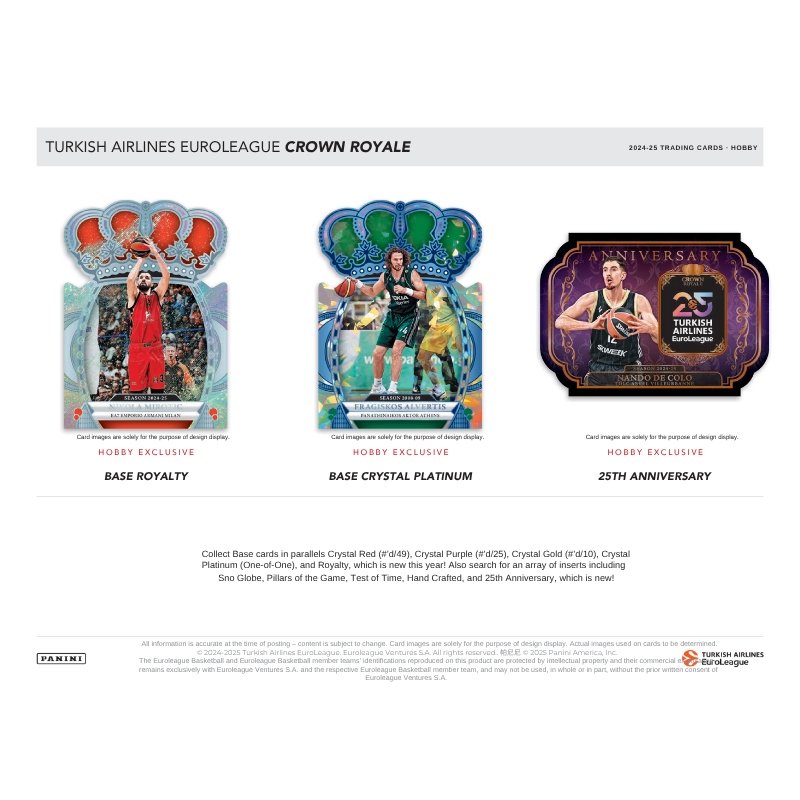2024/25 Panini Crown Royale Euroleague Basketball Hobby Box