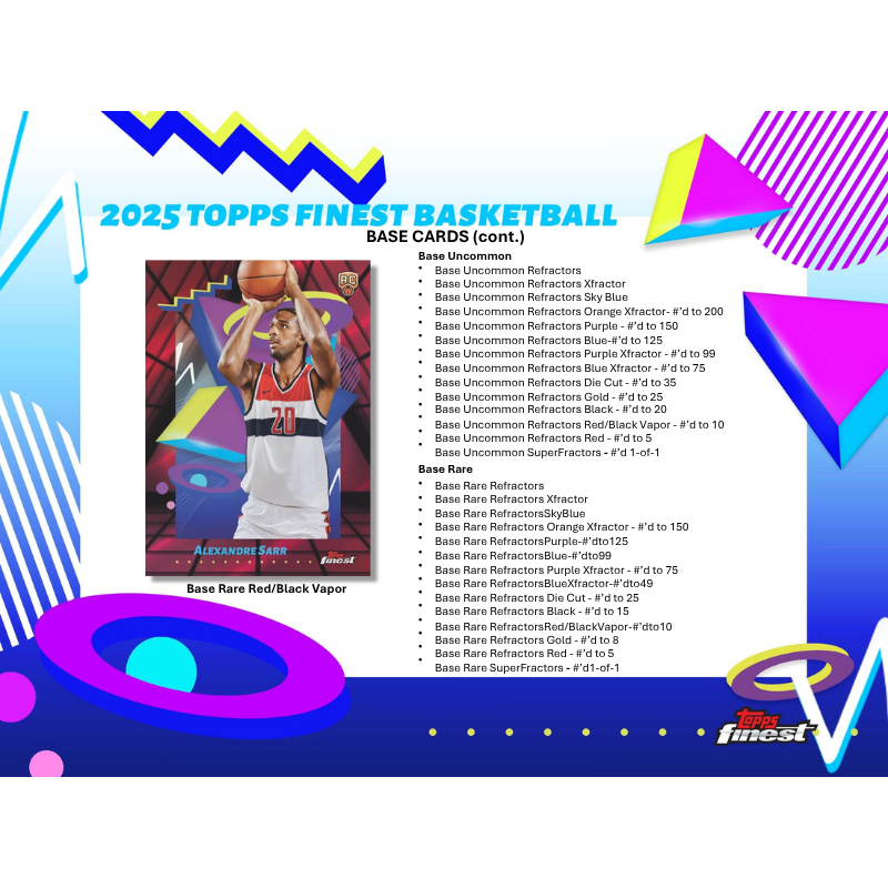 2024/25 Topps Finest Basketball Hobby 8 Box Case