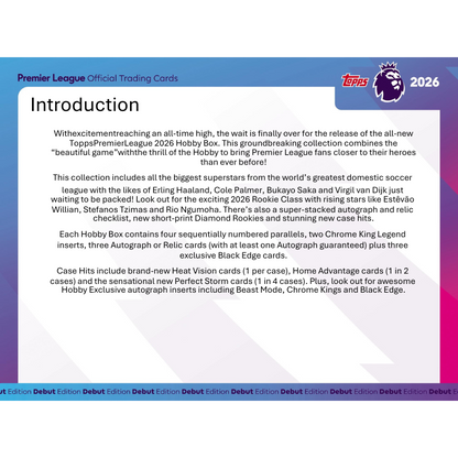 2025/26 Topps Premier League EPL Soccer Hobby Box