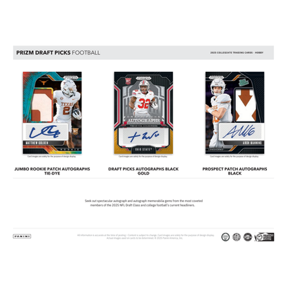 2025 Panini Prizm Draft Picks Collegiate Football Hobby 16 Box Case