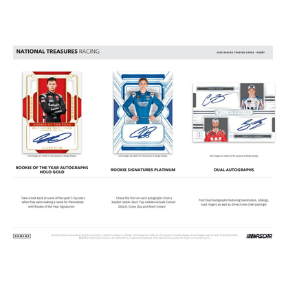 2025 Panini National Treasures Racing Hobby 4 Box Case